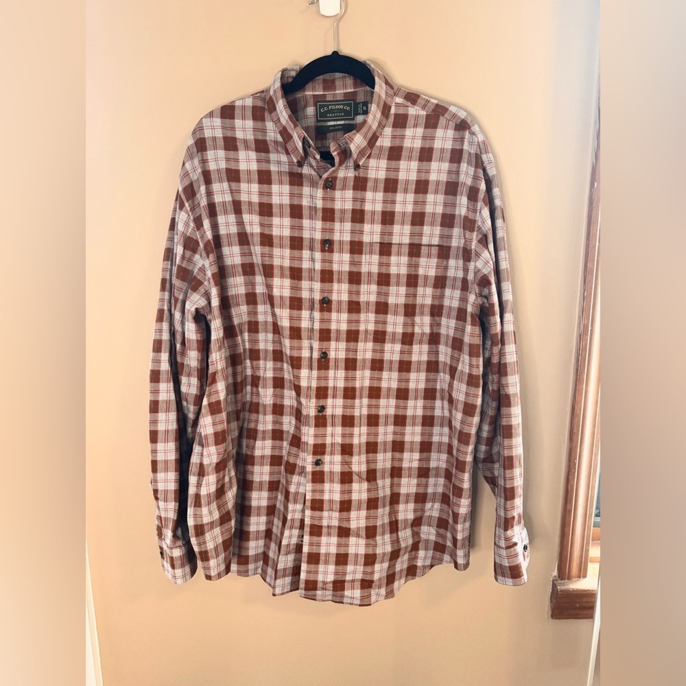 C.C. Filson Co. Seattle Vintage Plaid Button-Down Shirt - Men's XL - 100% Cotton